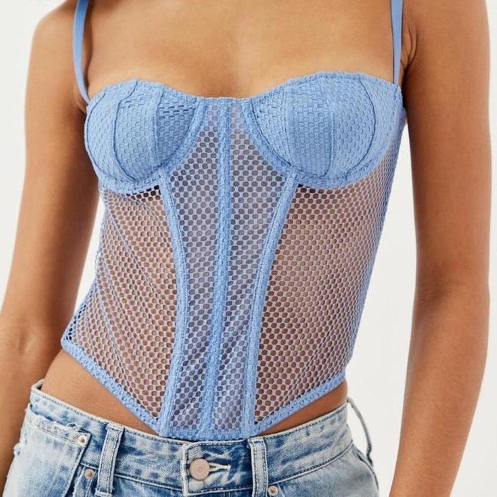 Urban Outfitters Out from Under Blue Lace Corset